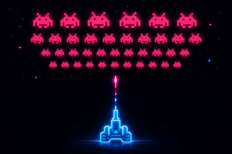Pixel Invaders key art